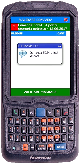 Validare comanda